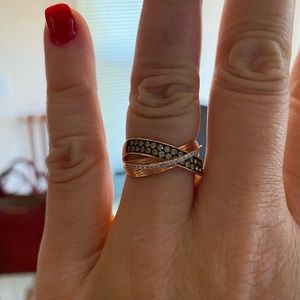 EFFY expresso 14 karet rose gold diamond ring